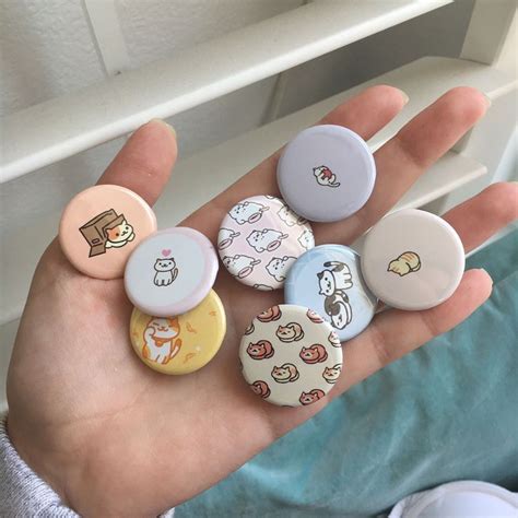 Neko Atsume Bag Pins Kawaii Accessories Button Badge Pin Button Pin And Patches Cute Pins