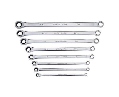 Craftsman 8pc Extra Long Ratchet Ring Spanner Set A F Aircraft