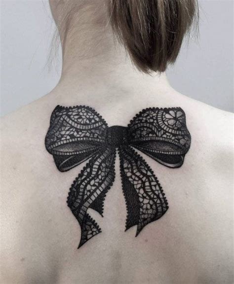Lace Bow Tattoo By Magdalena Hipner Bow Tattoo Designs Lace Bow