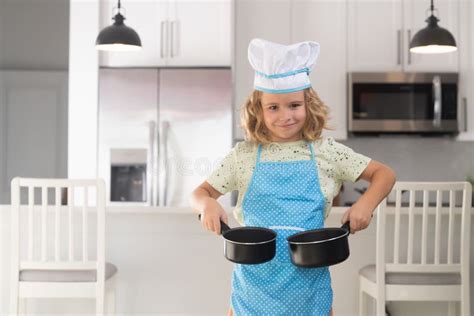 Fun Kids Kitchen Funny Little Kid Chef Cook Wearing Uniform Cook Cap