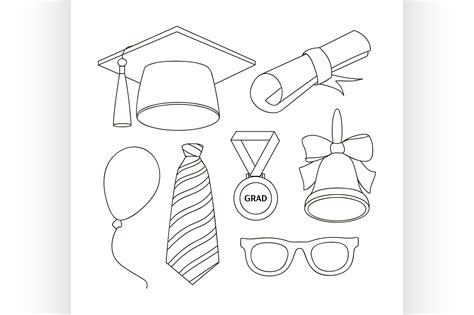 Graduation Elements Set By Netkoff Thehungryjpeg