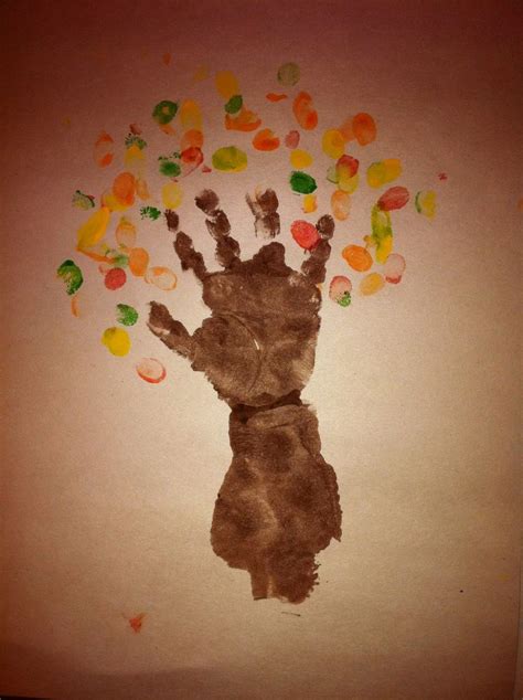 Jiggley Mommys Crafts Fingerprint Tree Crafts For 3 Year Olds