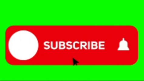 Green Tech Subscribe Button Green Screen Animation Youtube