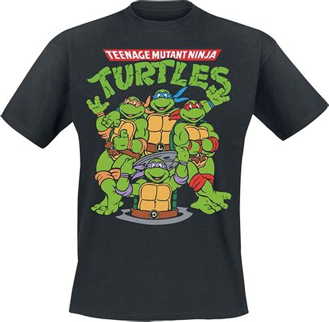 Teenage Mutant Ninja Turtles Group Men T Shirt Black Regular Amazon