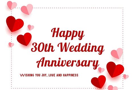 30th Wedding Anniversary Wishes And Messages Wishesmsg Wedding