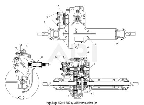 Mtd 13a 328 402 2000 Parts Diagram For Differential Assembly