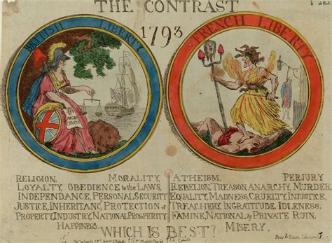 The Contrast 1793 British Libertyfrench Liberty World History Commons