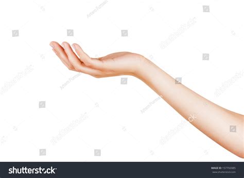 Open Womans Hand Palm Isolated On Stock Photo Edit Now 157792085