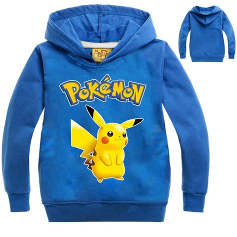 Pokemon Go Children Cute Pikachu Hoody Hoodies Kids Hooded Sweatshirts