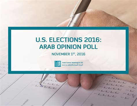 U S Elections Arab Public Opinion Poll Arab Center Washington Dc