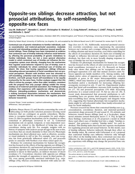 Opposite Sex Siblings Decrease Attraction But Not