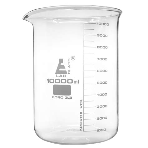 Labglass Low Form Beaker With Spout Graduated 10000ml Rapid Online