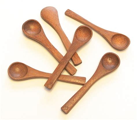 6 Mini Bamboo Wood Spoons 35 Mini Wooden Demitasse