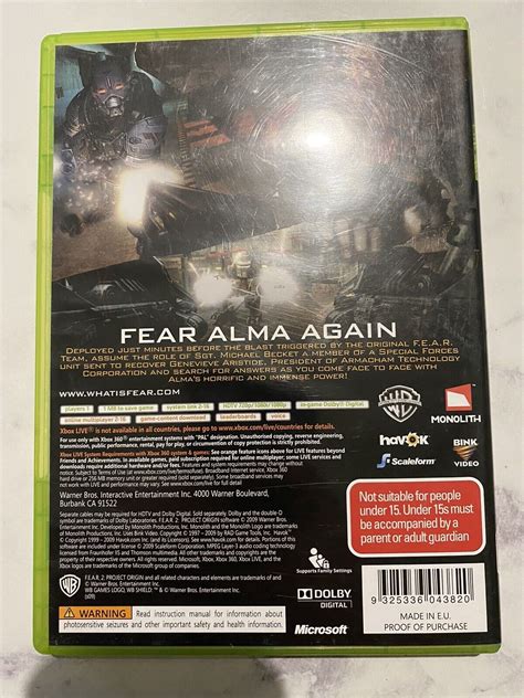 Fear 2 Project Origin Fear Xbox 360 Game Works On Xbox One