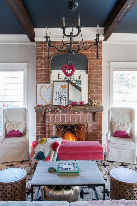 Inside Our Colorful Whimsical And Elegant Valentines Day Living Room