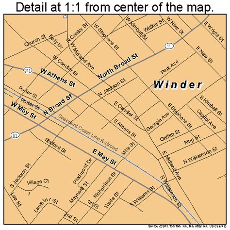 Winder Georgia Street Map 1383420