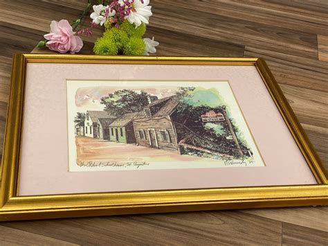Framed Watercolor Print Signed By Artist N E Kennedy The Oldest