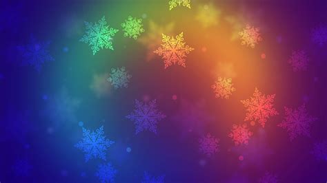 Abstract Colorful Snowflake Wallpaper