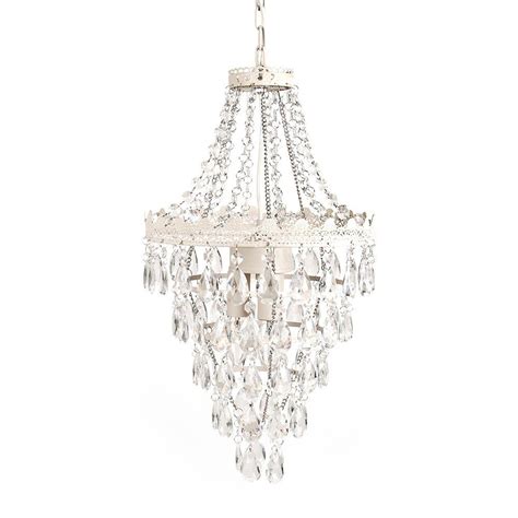 Antique chandelier white 1930s lighting shabby chic vintage. Tadpoles 1-Light Antique White Diamond Pendant Lamp ...