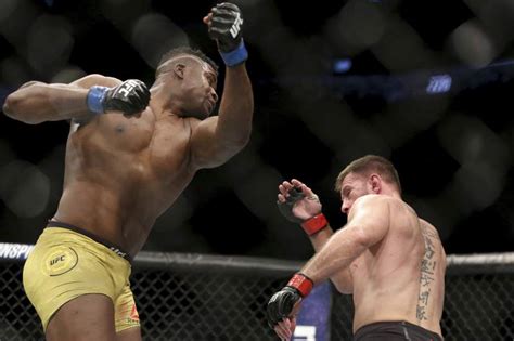 Francis Ngannou Stops Miocic Claims Ufc Heavyweight Title