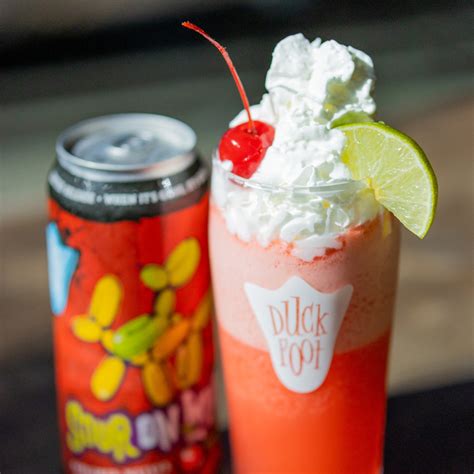 Sour Cherry Limeade Beer Slushies Duck Foot Brewing Co