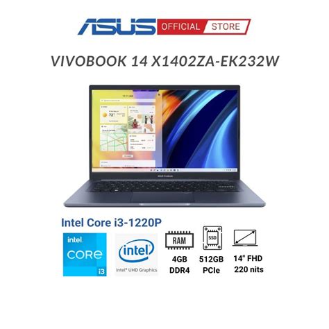 Laptop Asus Vivobook 14 X1402za Ek232w Core I3 1220p 14 Inch Fhd