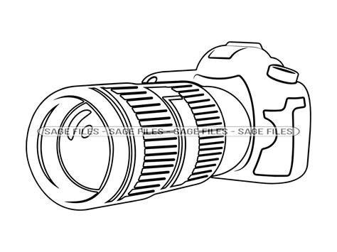 Long Focus Lens Camera Outline SVG Photography Svg Photo Camera