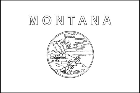 Montana State Flag Coloring Page Coloring Pages