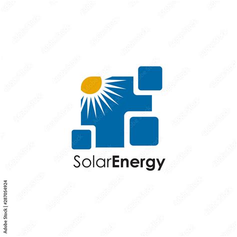 Solar Energy Logo Design Inspiration Vector Template Stock Vector