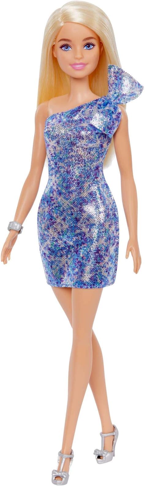 Barbie Mattel Glitz Outfits Blonde Doll With Blue Dress Grb32 Amazonde Toys