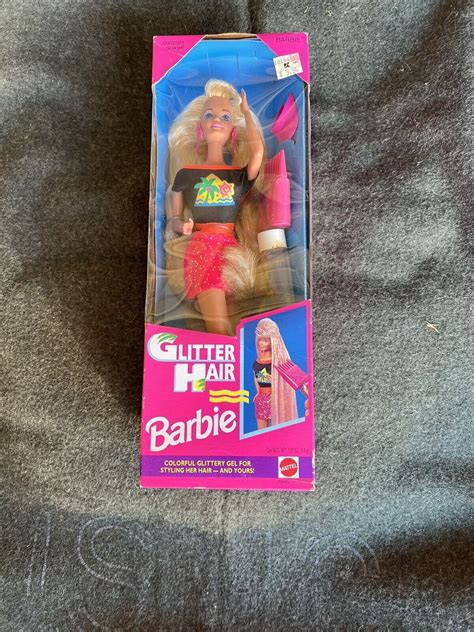 Vintage Mattel 1993 Glitter Hair Barbie Doll Long Blonde Hair 10965 Ebay