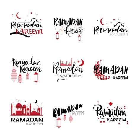 Premium Vector Ramadan Kareem Badge Collection