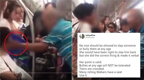 video old man slaps woman for not vacating seat in metro in china