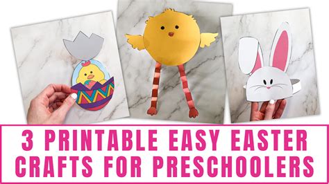 3 Printable Easy Easter Crafts For Preschoolers Freebie Finding Mom