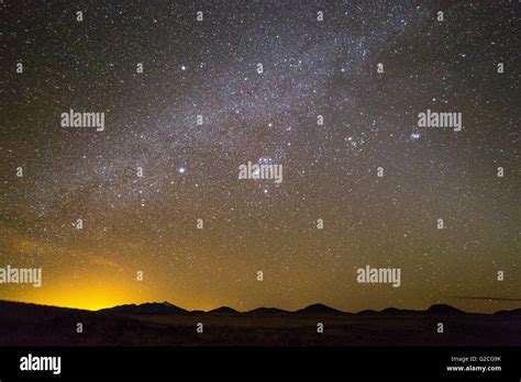 The Milky Way Galaxy Shining Over Open Land North Of Flagstaff