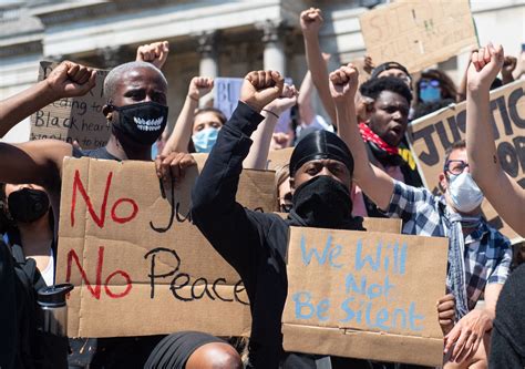 Pictures From The Scene As Black Lives Matter Protests Take Place