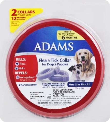 Adams Flea And Tick Collar For Dogs And Puppies 2 Ct 13 Oz Kroger