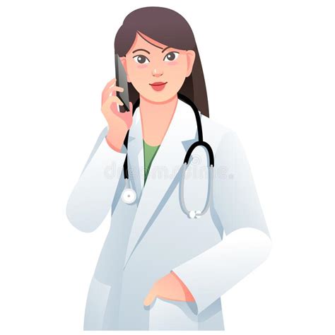 Doctor Character Cartoon In Flat Style Stock Vector Illustration Of