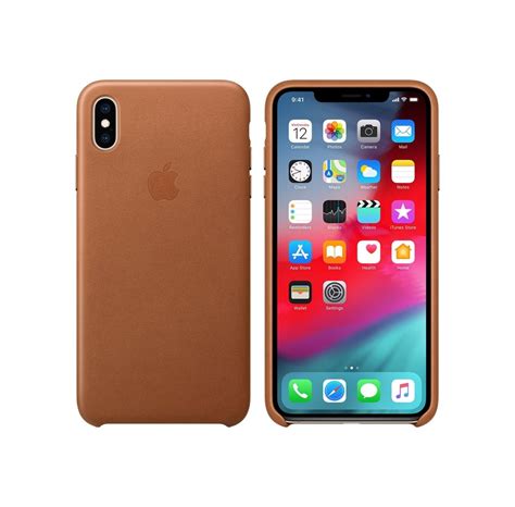 Apple Iphone Xs Max Leather Case Saddle Brown Billig