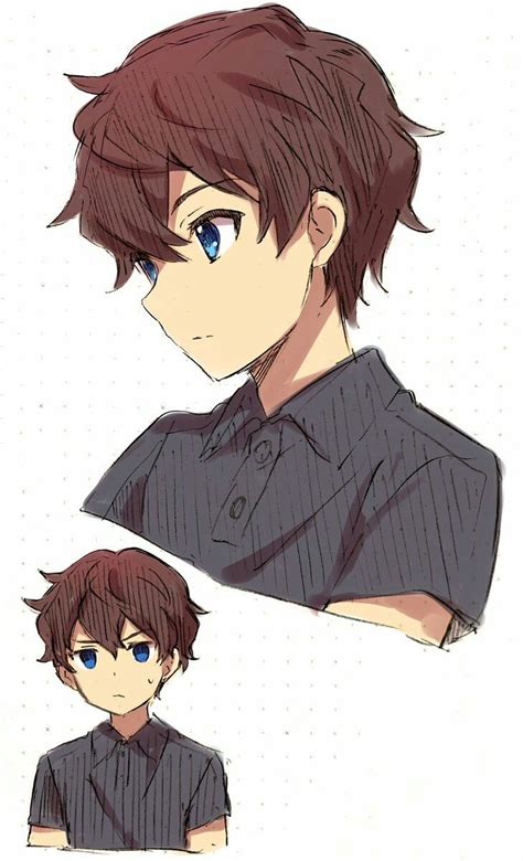 Cute Anime Boy With Curly Brown Hair 214 Best Hair Ideas Images