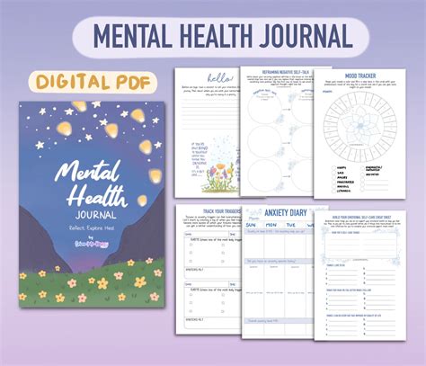 Mental Health Journal And Workbook Self Help Worksheets Self Etsy