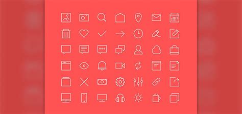 42 Line Icon Set Designermill