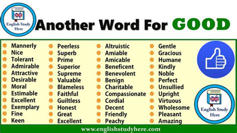 Another Word For Good Another Word For Good English Study English