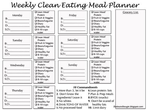 Clean Eating Meal Plan Printable Bonus Clean Eating Printables