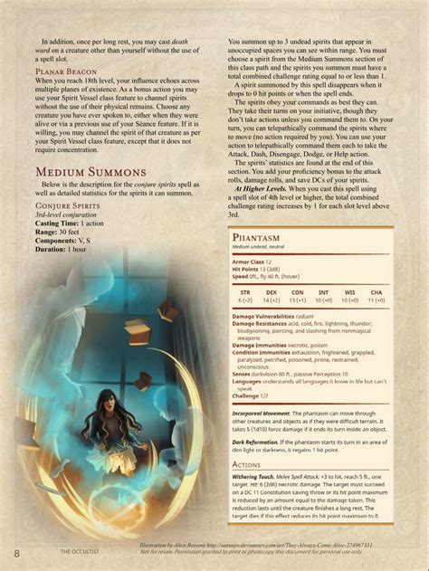 DnD E Homebrew Occultist Class By DelphicOracle Dnd E Homebrew Dungeons And Dragons