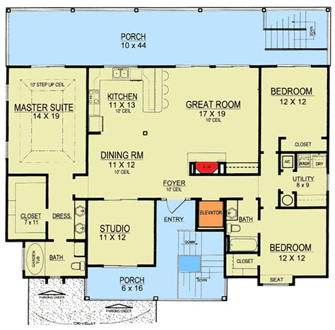 Plan 3481vl Elevated Living Beach House Floor Plans