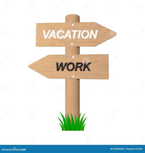 Vacation Wooden Sign 2d Illustration Stock Images Image 32209004