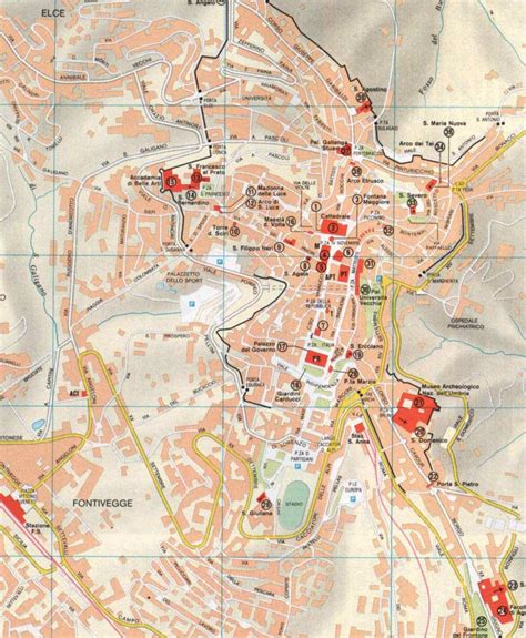 Perugia Map