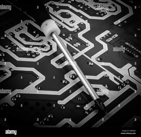 Close Up Of Electronic Circuit Board Stock Photo Alamy