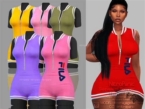 Sleeveless Romper And Temp Up Version For The Sims 4